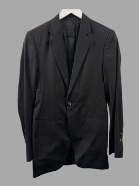 RICK OWENS SS14 VICIOUS Black 1 Button Slim Jacket Sz IT 48 Archive Wool Blend